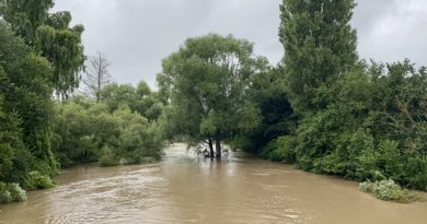 Hochwasser im Aischgrund in Hallerndorf